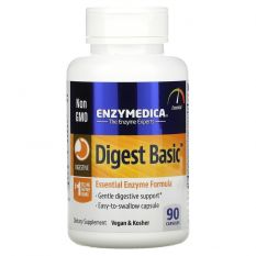 Enzymedica, Digest Basic, состав с основными ферментами, 90 капс.