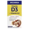 Enzymedica, Органический D3 + витамин K2, 60 капс.
