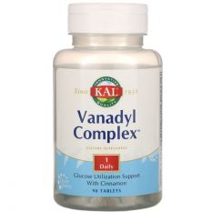 KAL, Vanadyl Complex Ванадил сульфат + хром пиколинат. 90 таб.