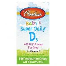 Carlson Labs, Babys Super  D3, 10 мкг (400 МЕ), 10,3 мл.