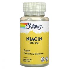 SOLARAY, Niacin 500 мг. 100 капс.