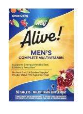 Nature's Way, Alive! Men's complete multivitamin, 50 таб.