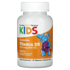 California Gold Nutrition, Kids Vitamine D3 500 IU, 90 жев.табл..