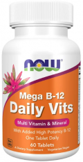 Now Foods, MEGA B-12 DAILY VITS MULTI 60 таб.