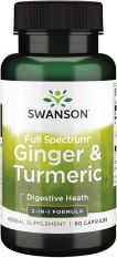 Swanson, Full Spectrum Ginger & Turmeric, 60 капс.