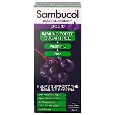 Sambucol, Imuno forte sugar free + Vit C +Zink, 120 мл.