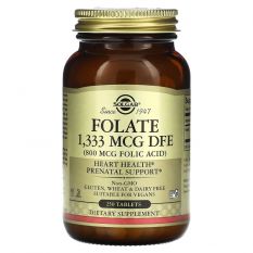 SOLGAR, Folate 1,333 MCG DFE (800 MCG Folic Acid) 250 таб.