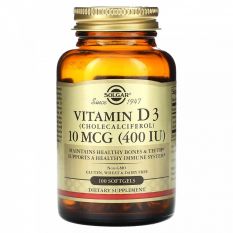 Solgar, Vitamin D3 10 mcg(400 IU), 100 гел.капс.