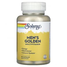 Solaray,Mens Golden Multivitamin, 90 капс.акция