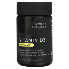 Sports Research,Vitamin D3 10000 ME,120 гел.капс.