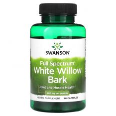 Swanson, Full Spectrum White Willow Bark 400 мг. 90 капс.