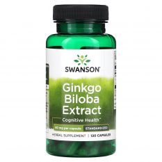 Swanson,Ginkgo Biloba Extract 60 мг,120 капс.