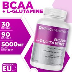 Magic Elements, BCAA + L-Glutamine, 90 капс.