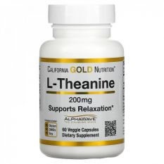California Gold Nutrition, L-Theanine 200 мг, 60 капс.