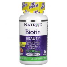 Natrol, Biotin 5000 mcg Fast Dissolve, 90 таб.