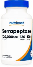 Nutricost, Serrapeptase 120,000 SPU 20 мг, 120 капс.