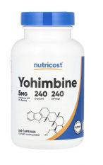 Nutricost, Yohimbine HCL Capsules 5 мг, 240 капс.