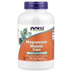 NOW, Magnesium Malate, 180 капс.
