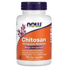 NOW, Chitosan, 120 капс.