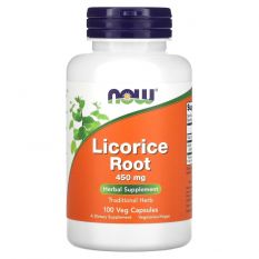 NOW, Licorice Root 450 mg, 100 капс.