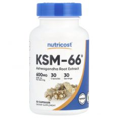 Nutricost, KSM-66 600 мг, 30 капс.