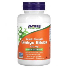 NOW, Ginkgo Biloba 120 мг, 100 капс.