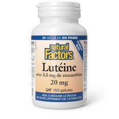 Natural Factors, Lutein 20 мг + zeaxantin 3,5 мг, 150 гел.капс.