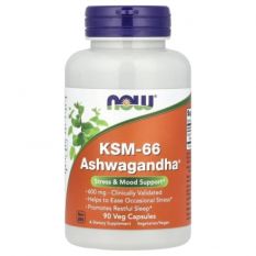 NOW, KSM-66 Ashwagandha 600 мг, 90 капс.