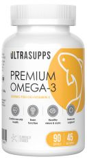 UltraSupps, Premium Omega-3 1000 mg , 90 гел.капс.