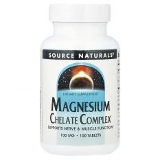 Source Naturals, Magnesium Chelate Complex, 100 таб.