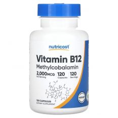 Nutricost, Vitamin B12 (Methylcobalamin) 2000 mcg, 120 капс.