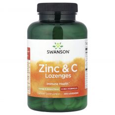 Swanson, Zinc & C Lozenges, 200 пастилок