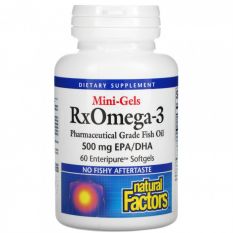 Natural Factors, RxOmega-3 мини-капс (530 мг), 60 капс.