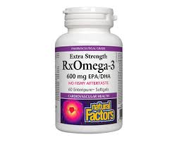 Natural Factors, RxOmega3 600 мг, 60 гелькапс.