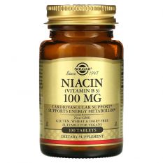 Solgar, Niacin (Vitamin B3) 100 мг, 100 таб.