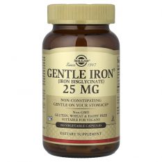 Solgar, Gentle Iron 25 мг, 180 капс.