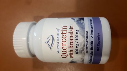 Norway Nature, Quercetinin with Bromelain 800 мг / 100 мг, 100 капс.