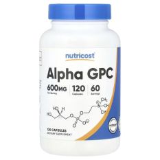 Nutricost, Alpha GPC 600 мг, 120 капс.