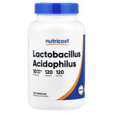 Nutricost, Lactobacillus Acidophilus (10 Billion CFU), 120 капс.