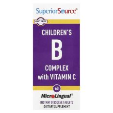 Superior Source,  Витамины группы B + вит. C для детей, 60 таб.