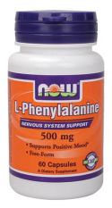 NOW, Phenylalanine 500 мг, 120 капс.