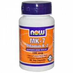 NOW, MK-7 Vitamin K-2 100 мкг, 60 капс.