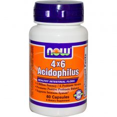 NOW, 4 x 6 Acidophilus 60 капс.