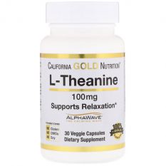 California Gold Nutrition, L- Theanine 100 мг, 30 капс.