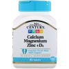 21st Century, Calcium Magnesium Zinc + D3, 90 таб.