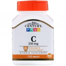 21st Century, Vit C, 250 мг, 110 таб.