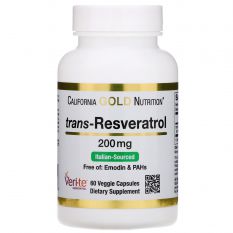 California Gold Nutrition, trans-Resveratrol 200 мг, 60 капс.
