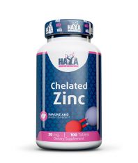 Haya Labs, Zinc Chelated 30 мг, 100 таб.