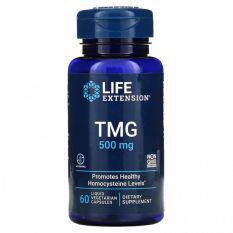 Life Extension, TMG, триметилглицин, 500 мг, 60 капс.