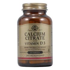 Solgar, Calcium Citrate with Vitamin D3, 60 таб
